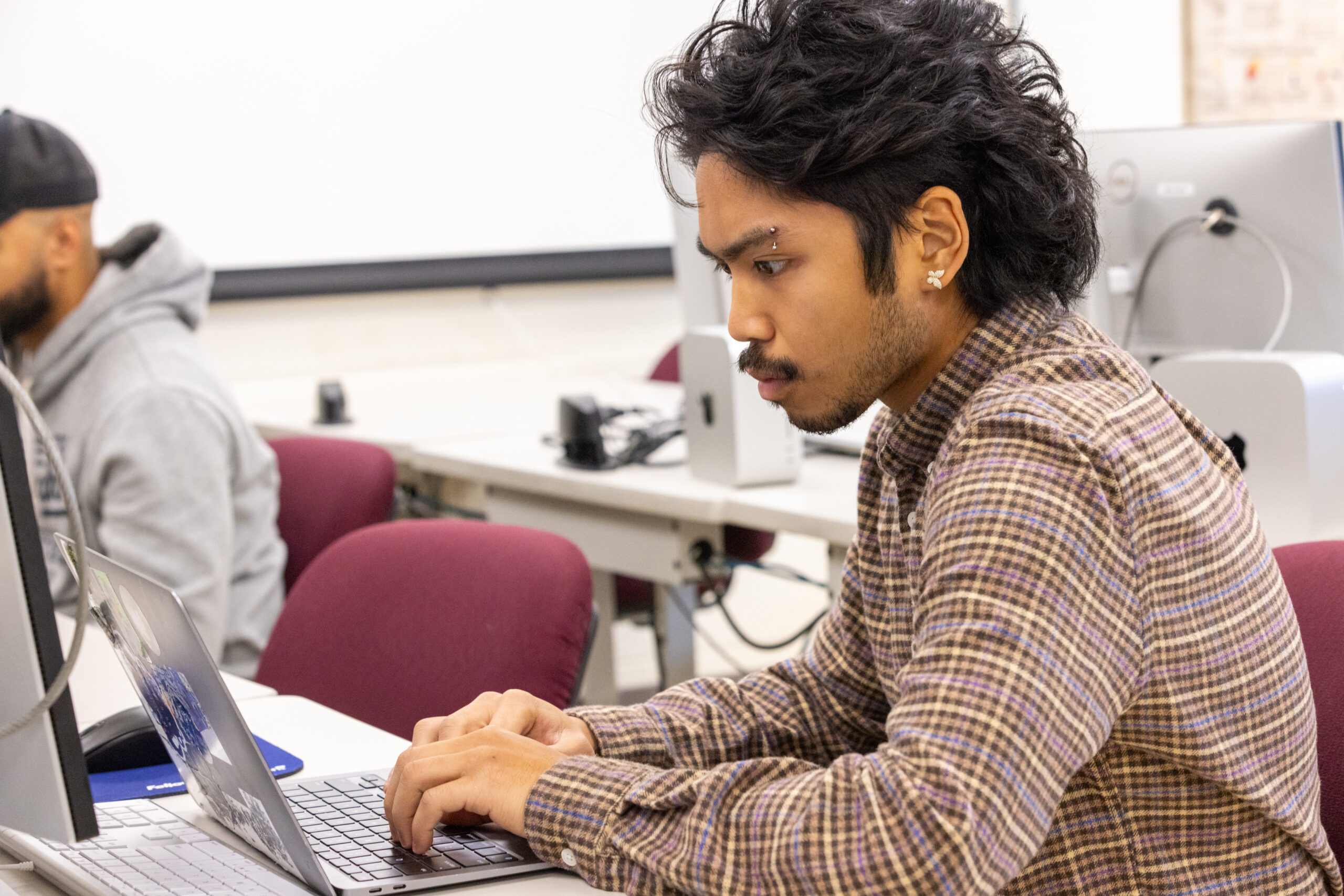 student in classroom