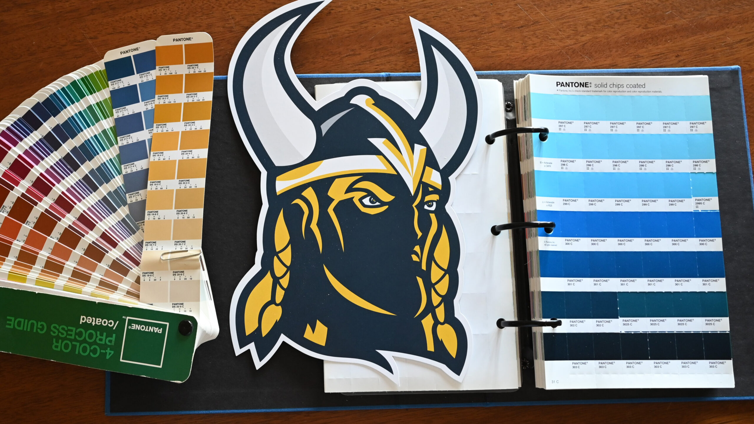 Pantone color swatches and print samples